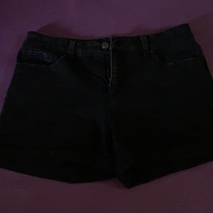 Black jean shorts